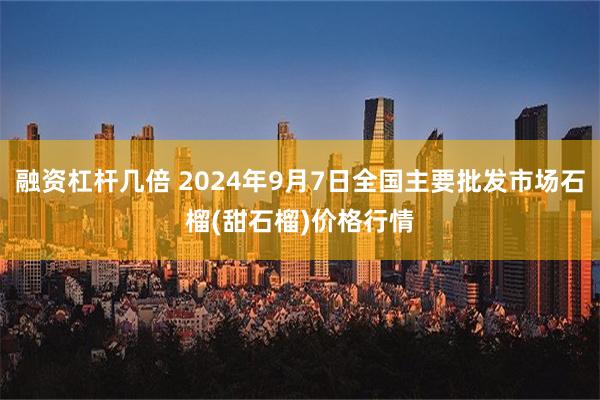 融资杠杆几倍 2024年9月7日全国主要批发市场石榴(甜石榴)价格行情