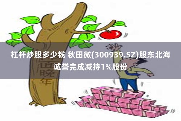 杠杆炒股多少钱 秋田微(300939.SZ)股东北海诚誉完成减持1%股份