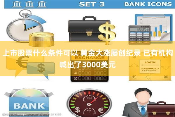 上市股票什么条件可以 黄金大涨屡创纪录 已有机构喊出了3000美元