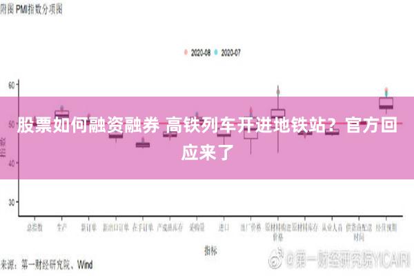 股票如何融资融券 高铁列车开进地铁站？官方回应来了