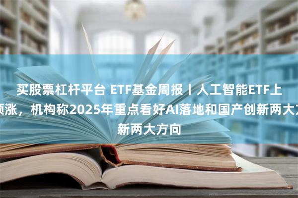 买股票杠杆平台 ETF基金周报丨人工智能ETF上周领涨，机构称2025年重点看好AI落地和国产创新两大方向